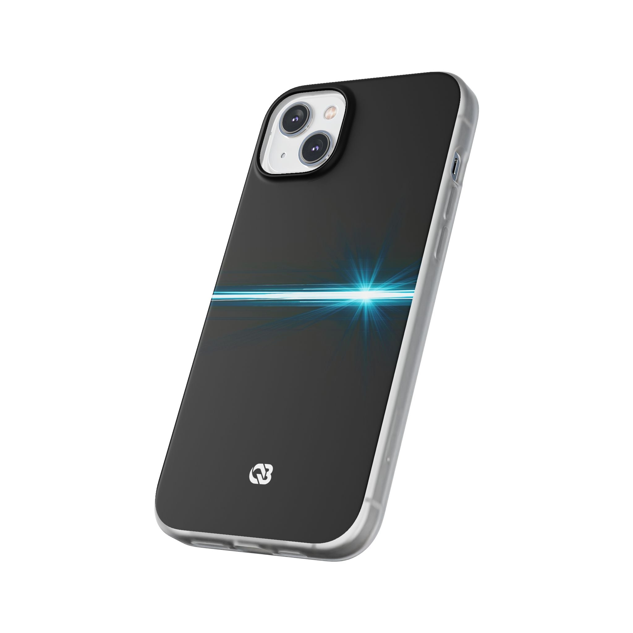 Blue Lite Phone Case for iPhone - Electric Cyan Ray
