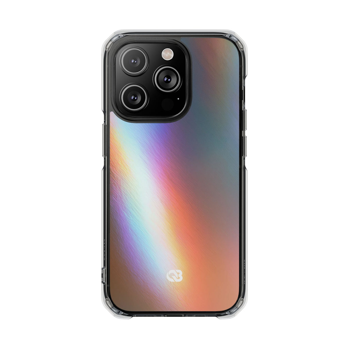 Prismatic Ray · Clear Impact Magnetic Phone Case for iPhone · Blue