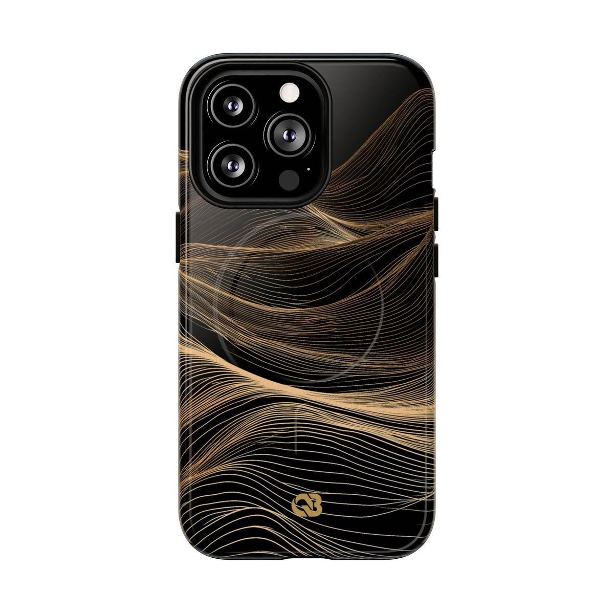Golden Horizon Contours · Tough 2.0 Magnetic Phone Case for iPhone · Black
