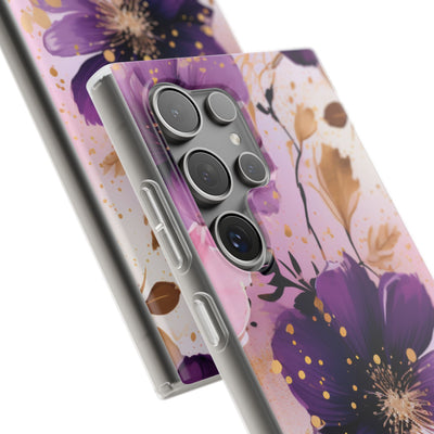 Gilded Violet Bloom · Soft Phone Case for Samsung
