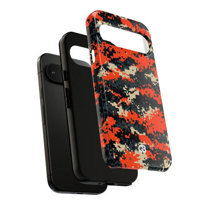 Signal Pixel Camo · Tough Phone Case for Pixel ·  Orange