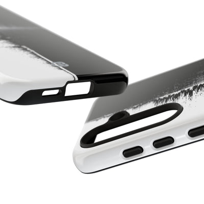 Black Tough Phone Case for Samsung - Static Signal Split