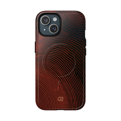 Red Tough 2.0 Magsafe Phone Case for iPhone - Terracotta Nerve Map
