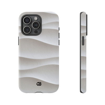White Tough Phone Case for iPhone - Arctic Flow Ridges