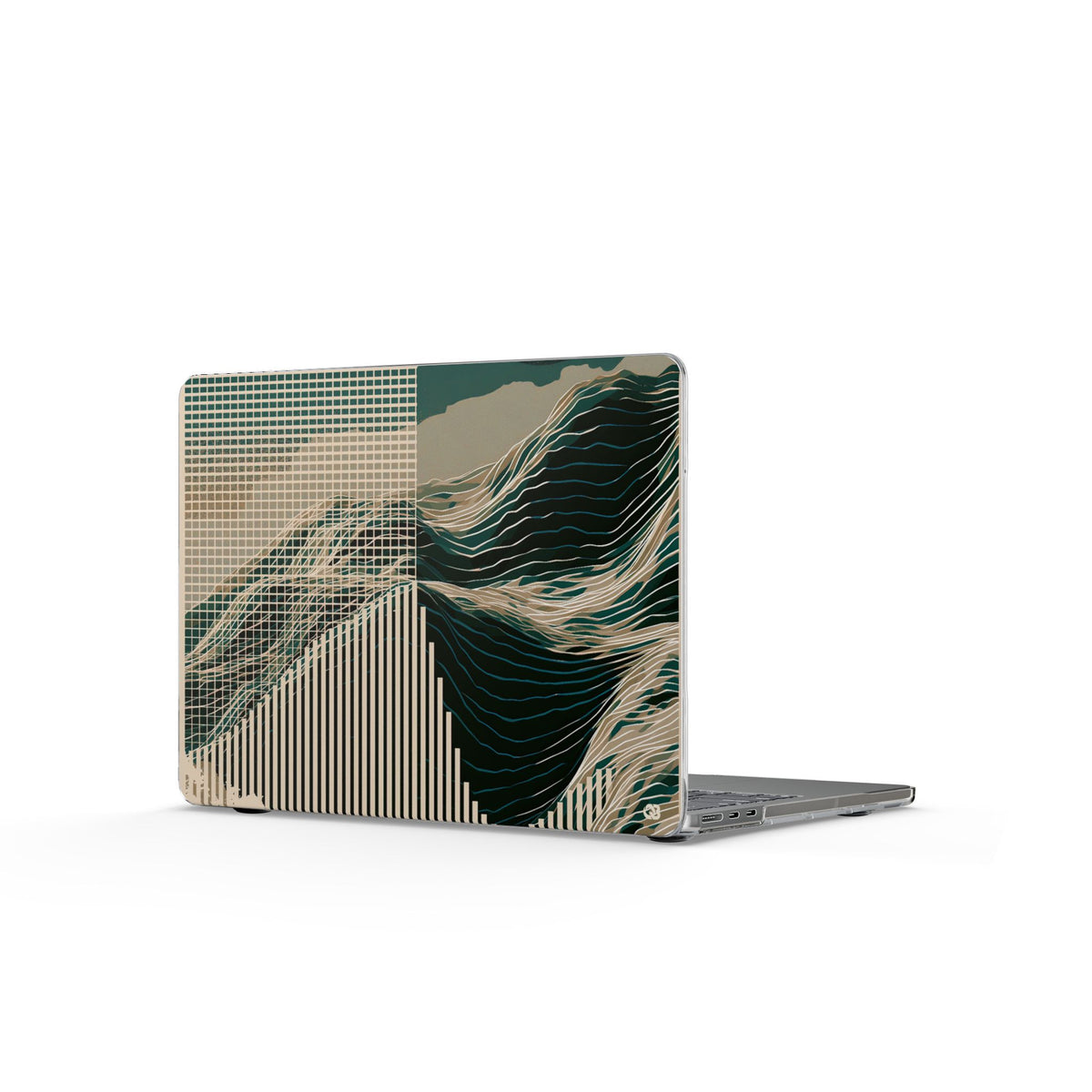 Orbital Terrain · Clear Hard Case for MacBook · Green