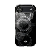 Black Tough 2.0 Magsafe Phone Case for iPhone - Kinetic Wireframe Orbit