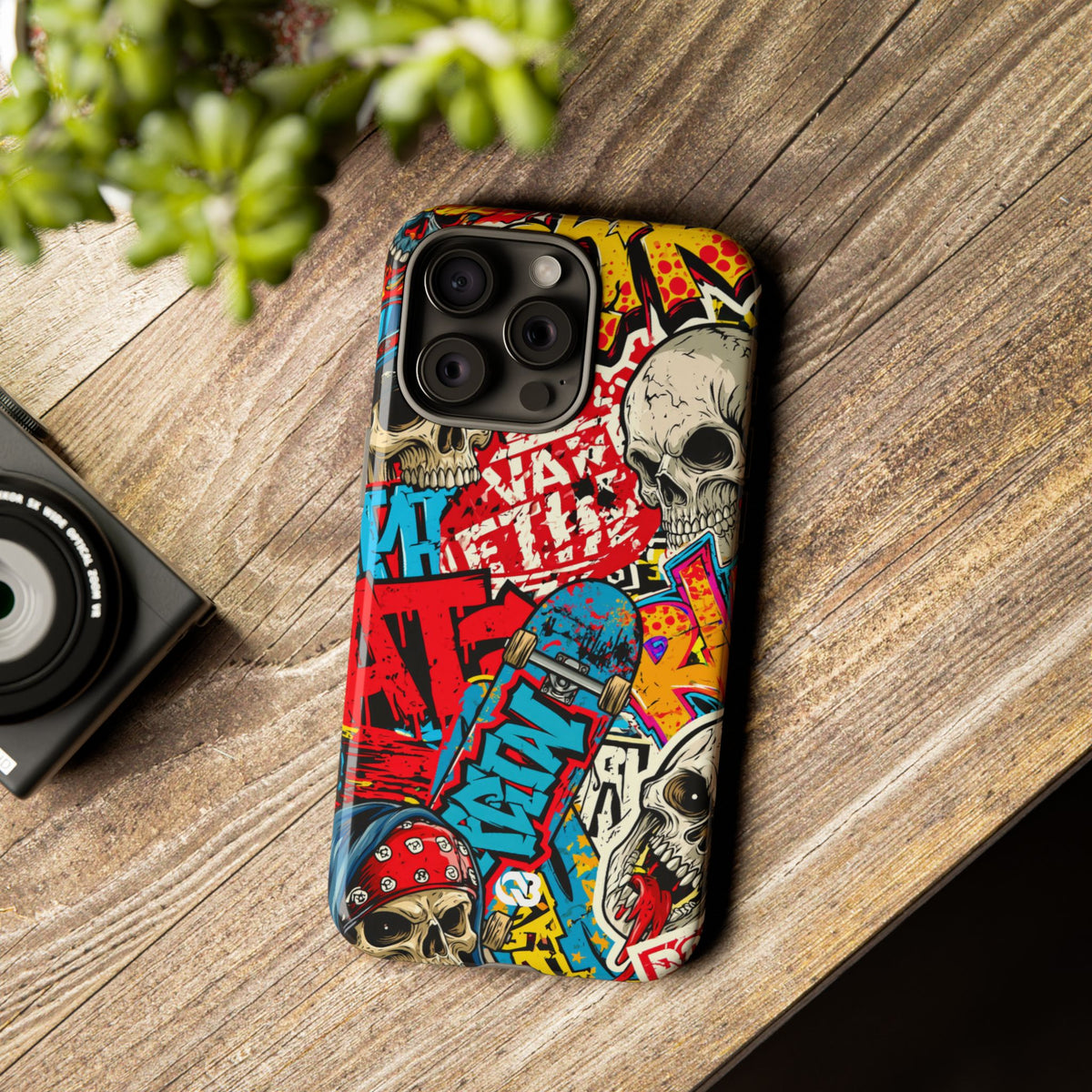 Skate Skull Riot · Tough Phone Case for iPhone · Red