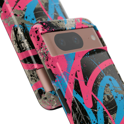 Cyber Splatter Flow · Tough Phone Case for Pixel ·  Pink