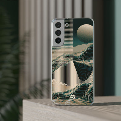 Green Lite Phone Case for Samsung - Lunar Moss Topography