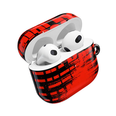 Crimson Redaction · Hard Case for AirPods & AirPods Pro · Black