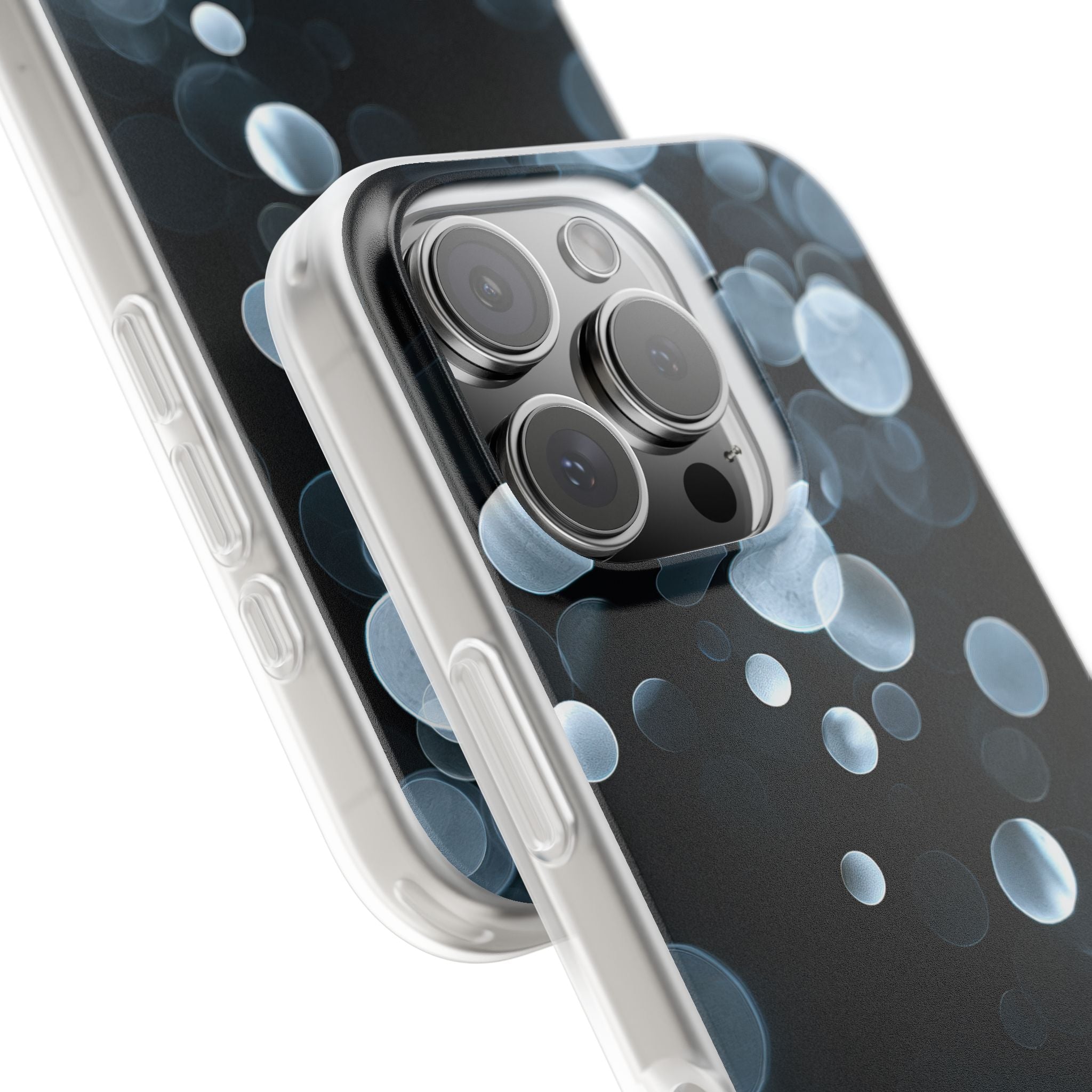 Black Lite Phone Case for iPhone - Silver Orbit Glow