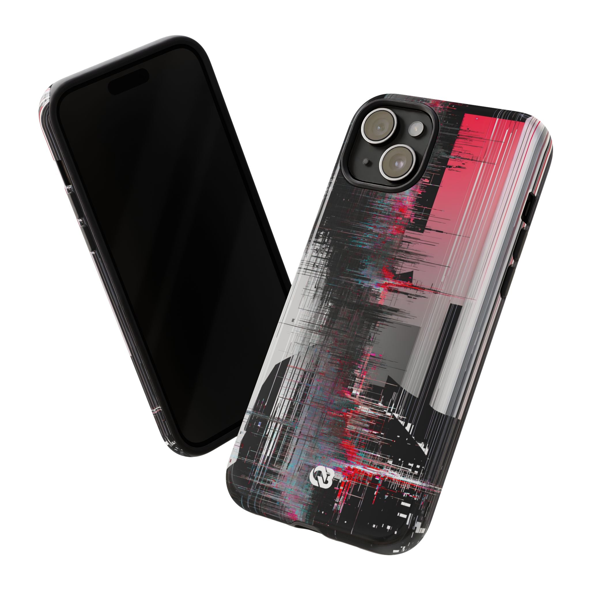 Black Tough Phone Case for iPhone - Crimson Data Leak