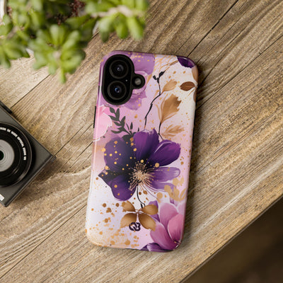 Gilded Violet Bloom · Tough Phone Case for iPhone