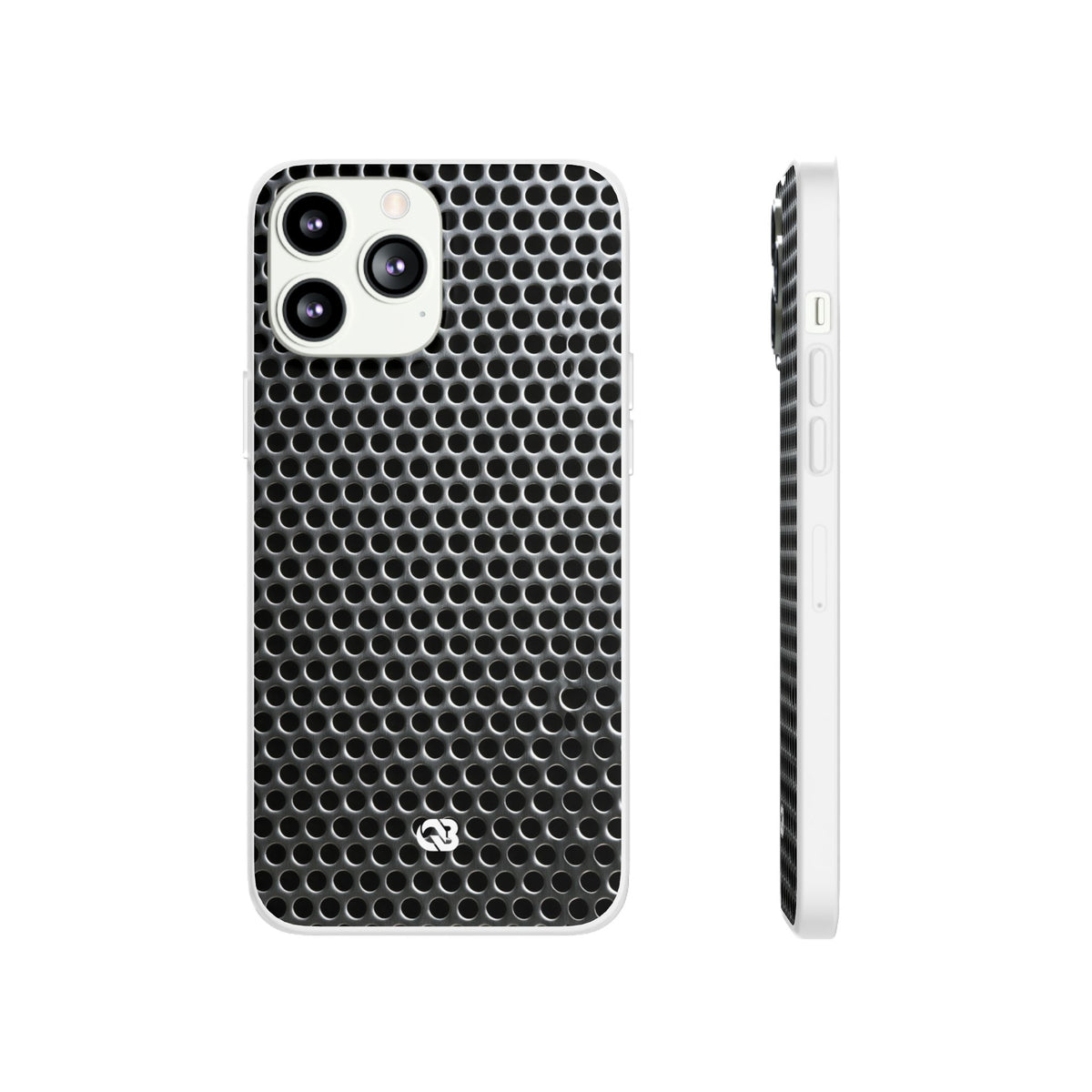 Brushed Perforated Steel · Lite Phone Case for iPhone ·  Silver