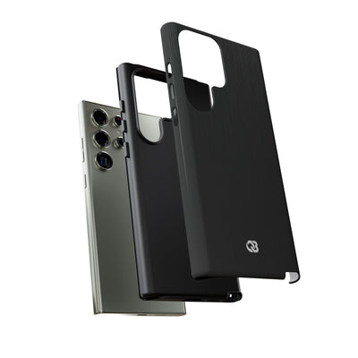 Black Tough Phone Case for Samsung - Brushed Obsidian Slate