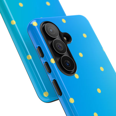 Cyan Sun Dots · Tough Custodia per Samsung