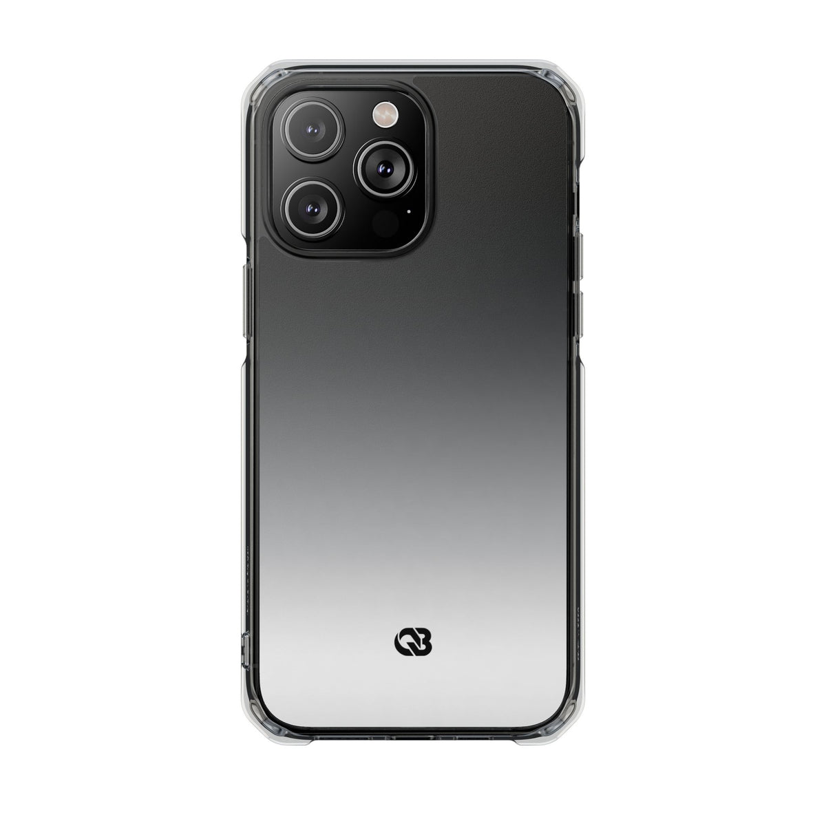 Noir Ombre Fade · Clear Impact Magnetic Phone Case for iPhone ·  Black