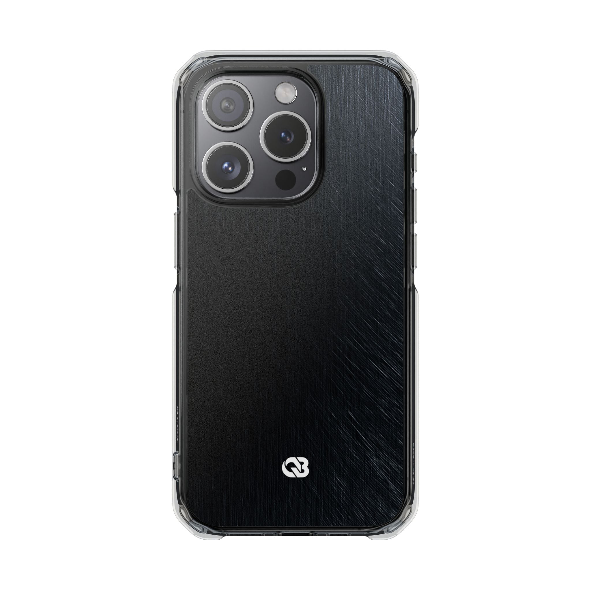 Black Impact MagSafe Phone Case for iPhone - Midnight Brushed Grain