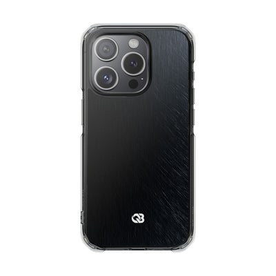 Black Impact MagSafe Phone Case for iPhone - Midnight Brushed Grain