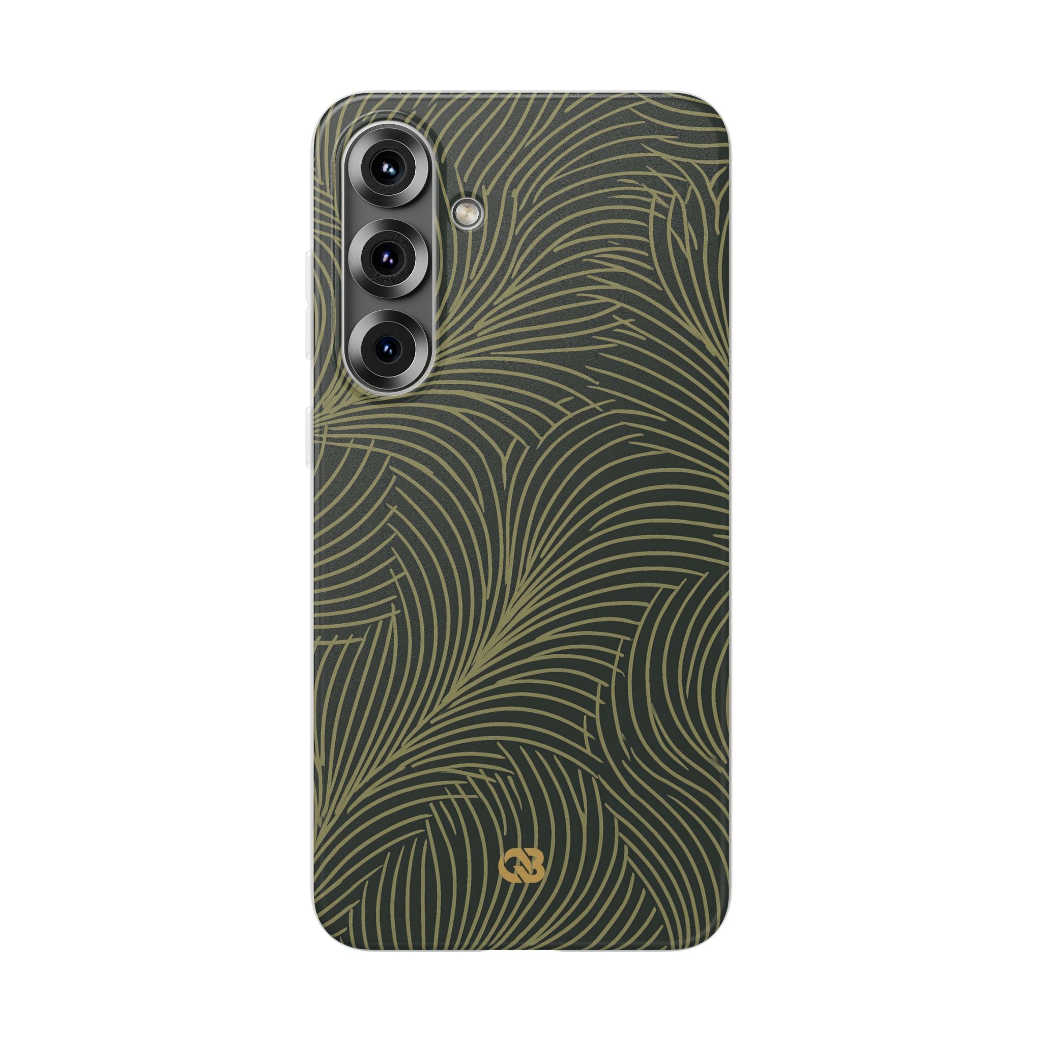 Green Lite Phone Case for Samsung - Dark Olive Plume