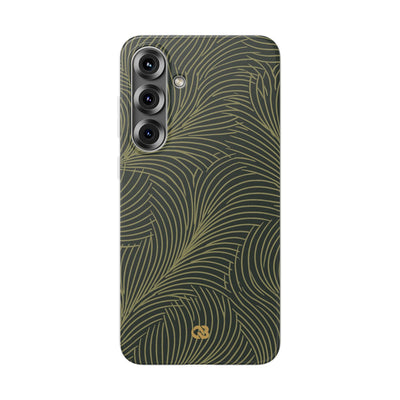 Green Lite Phone Case for Samsung - Dark Olive Plume