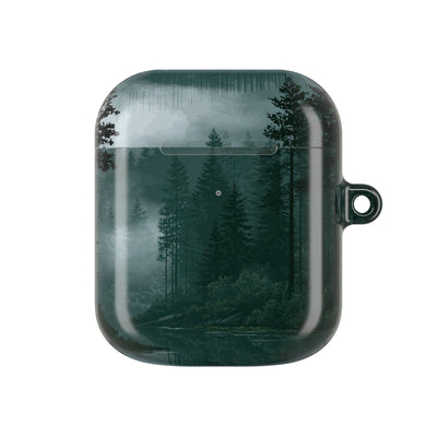 Misty Pine Reflections · Hard Case for AirPods & AirPods Pro · Green