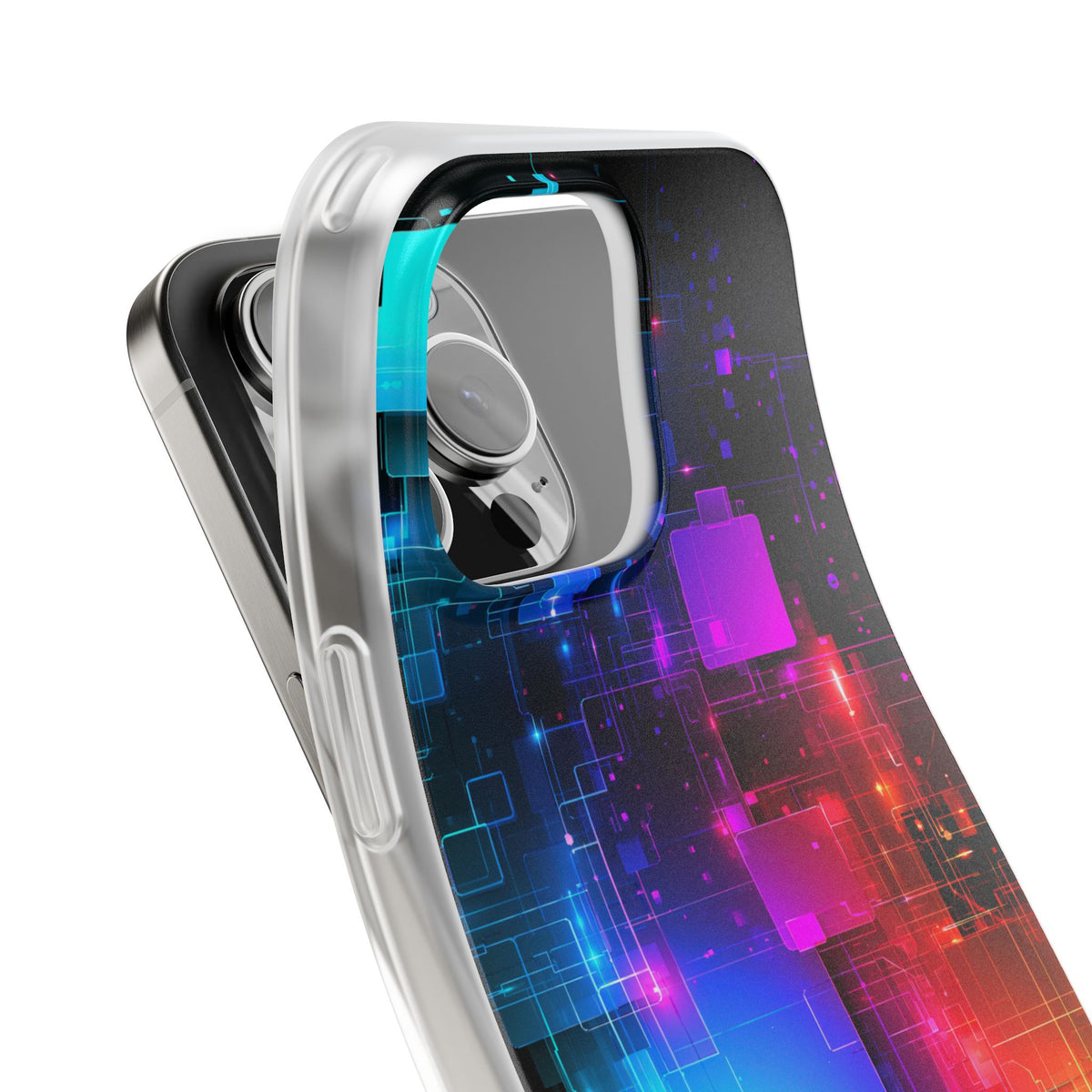 Spectral Circuit Grid · Lite Phone Case for iPhone ·  Black