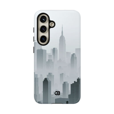 Grey Tough Phone Case for Samsung - Steel Mist Skyline