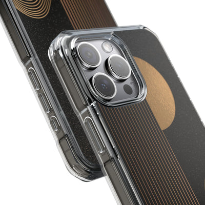 Gold Impact MagSafe Phone Case for iPhone - Gilded Obsidian Dunes