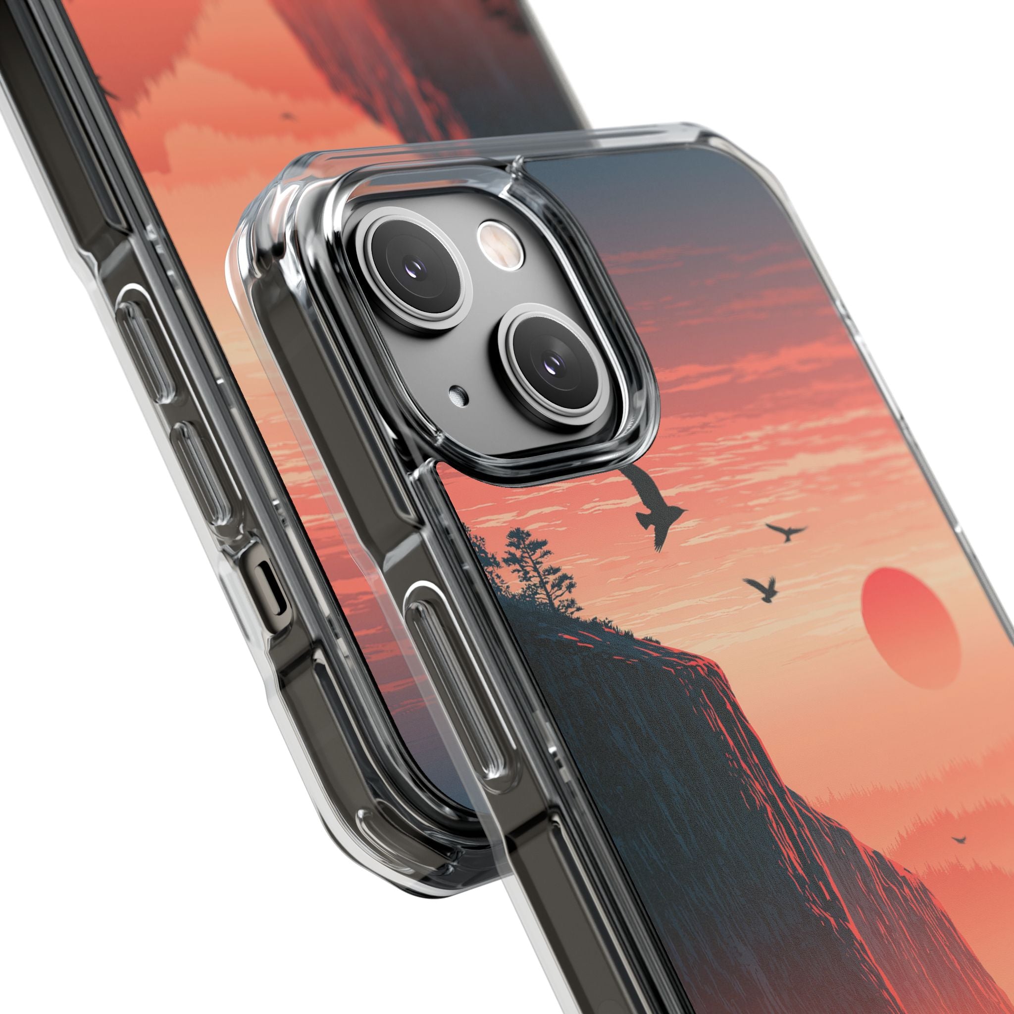 Orange Impact MagSafe Phone Case for iPhone - Crimson Ridge Flight