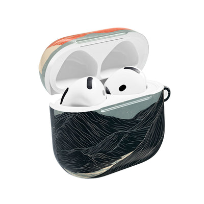 Crimson Ridge Horizon · Hard Case for AirPods & AirPods Pro · Black
