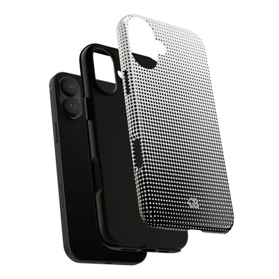 Black Tough Phone Case for iPhone - Obsidian Halftone Flux