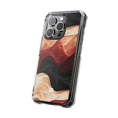 Ember Wave Dispersion · Clear Impact Magnetic Phone Case for iPhone · Red