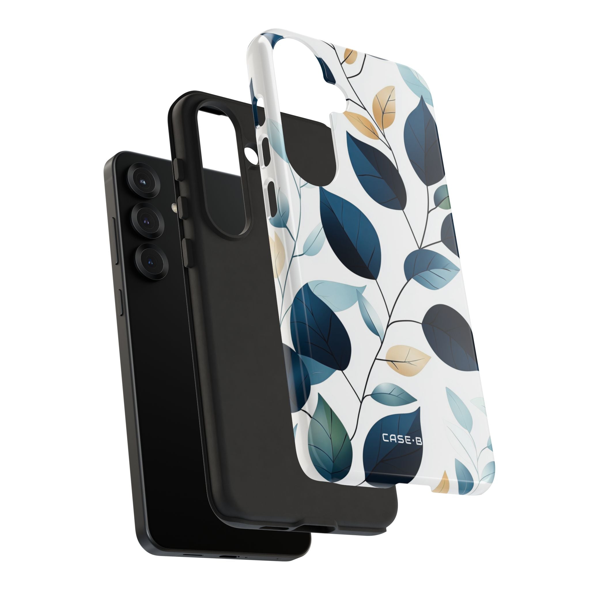 Navy Leaf Veins Samsung S25 Plus Case - Tough