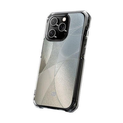 Silver Impact MagSafe Phone Case for iPhone - Frosted Silver Mosaic