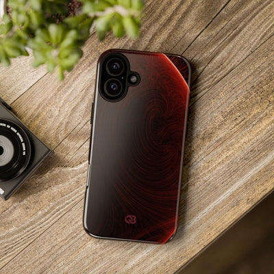 Red Tough Phone Case for iPhone - Crimson Flare Flux