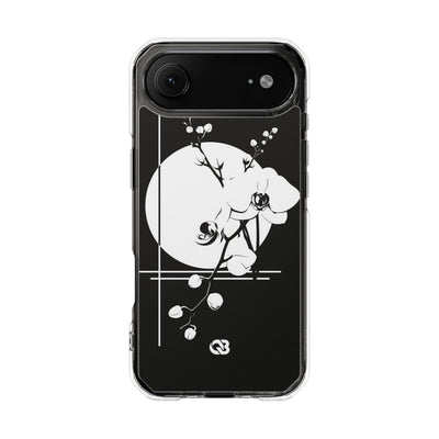 Nocturne Orchid Bloom · Clear Impact Magnetic Phone Case for iPhone ·  Black