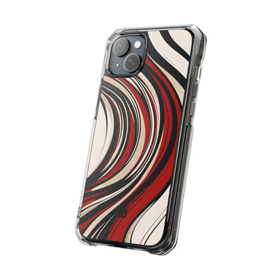 Karmesin Fluss Wellen · Impact Handyhülle für iPhone · Magsafe