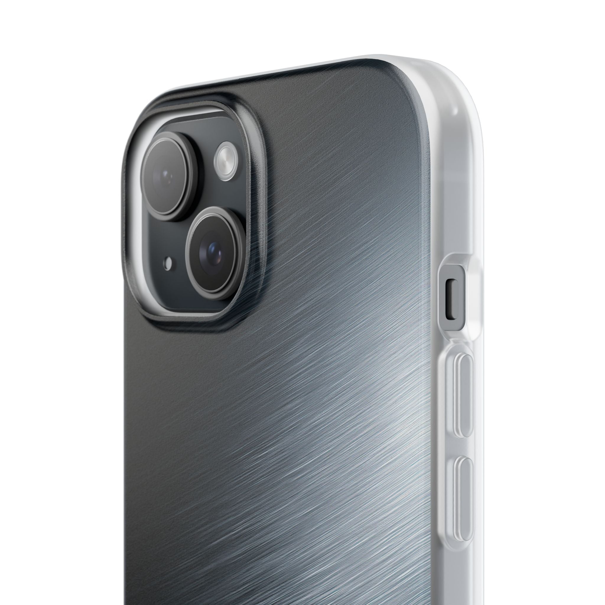 Grey Lite Phone Case for iPhone - Charcoal Brushed Steel