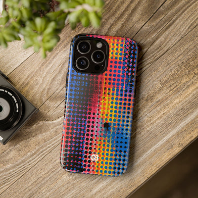 Chromatic Halftone Grid · Tough Phone Case for iPhone · Blue