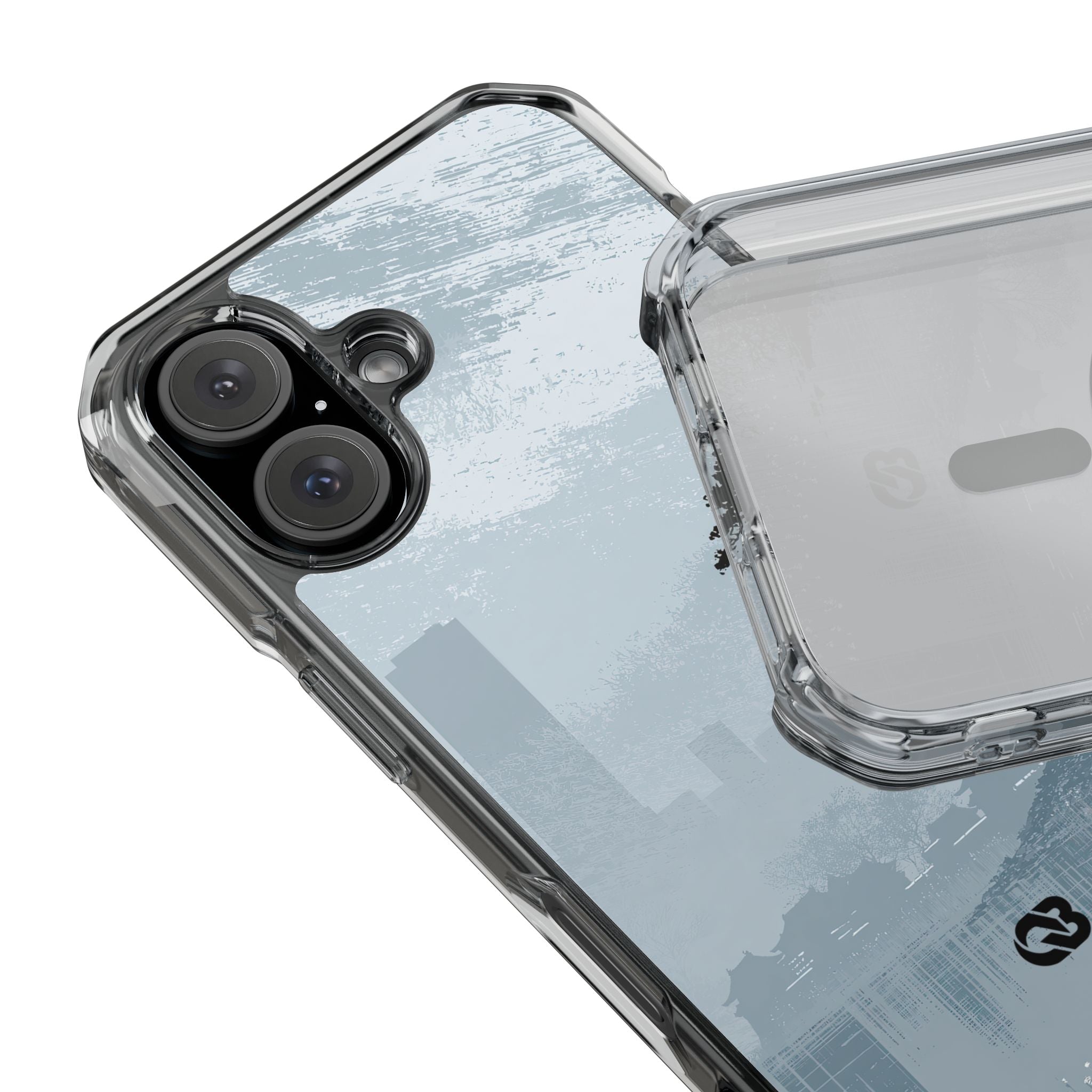 Grey Impact MagSafe Phone Case for iPhone - Steel Slate Zen