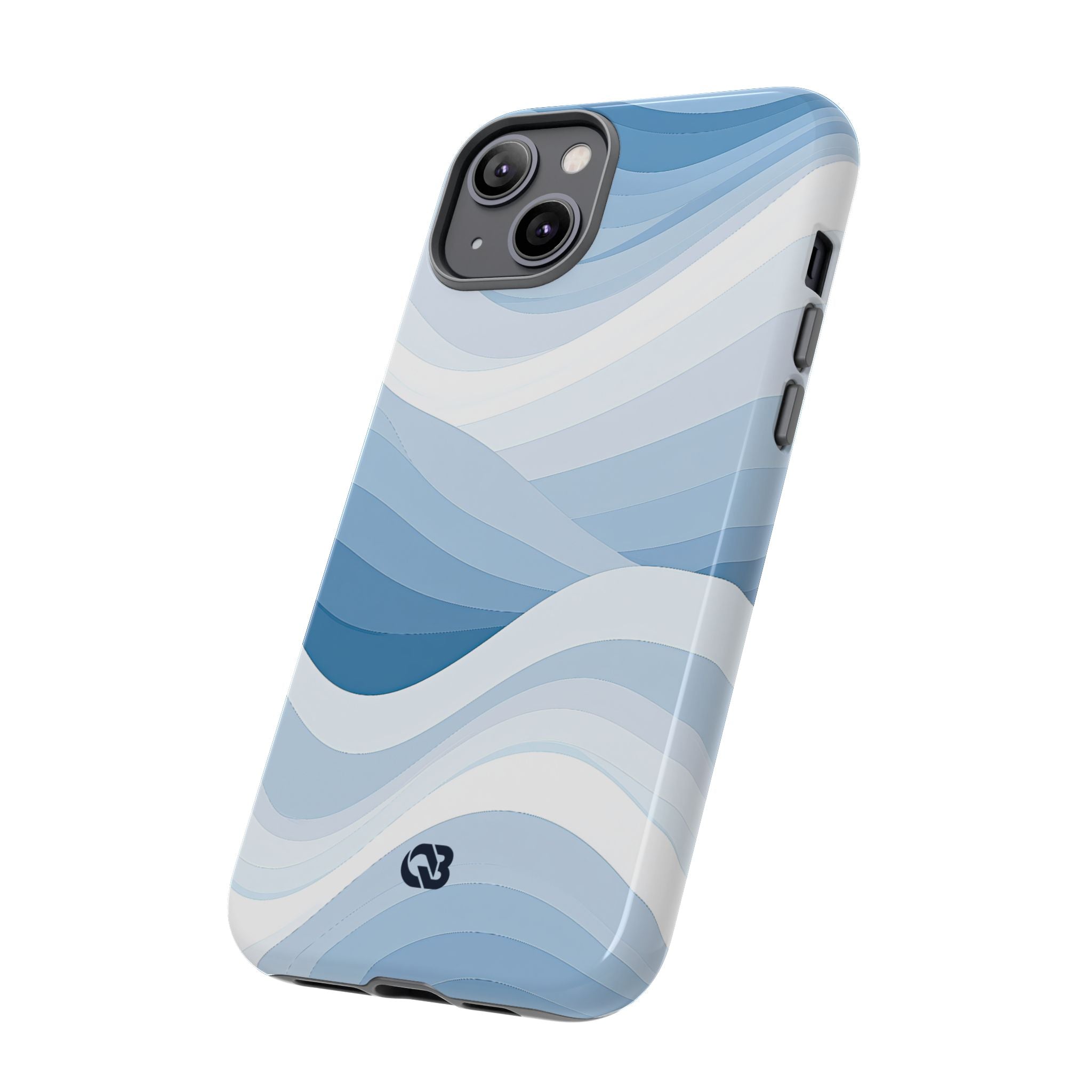 Blue Tough Phone Case for iPhone - Glacial Indigo Flow