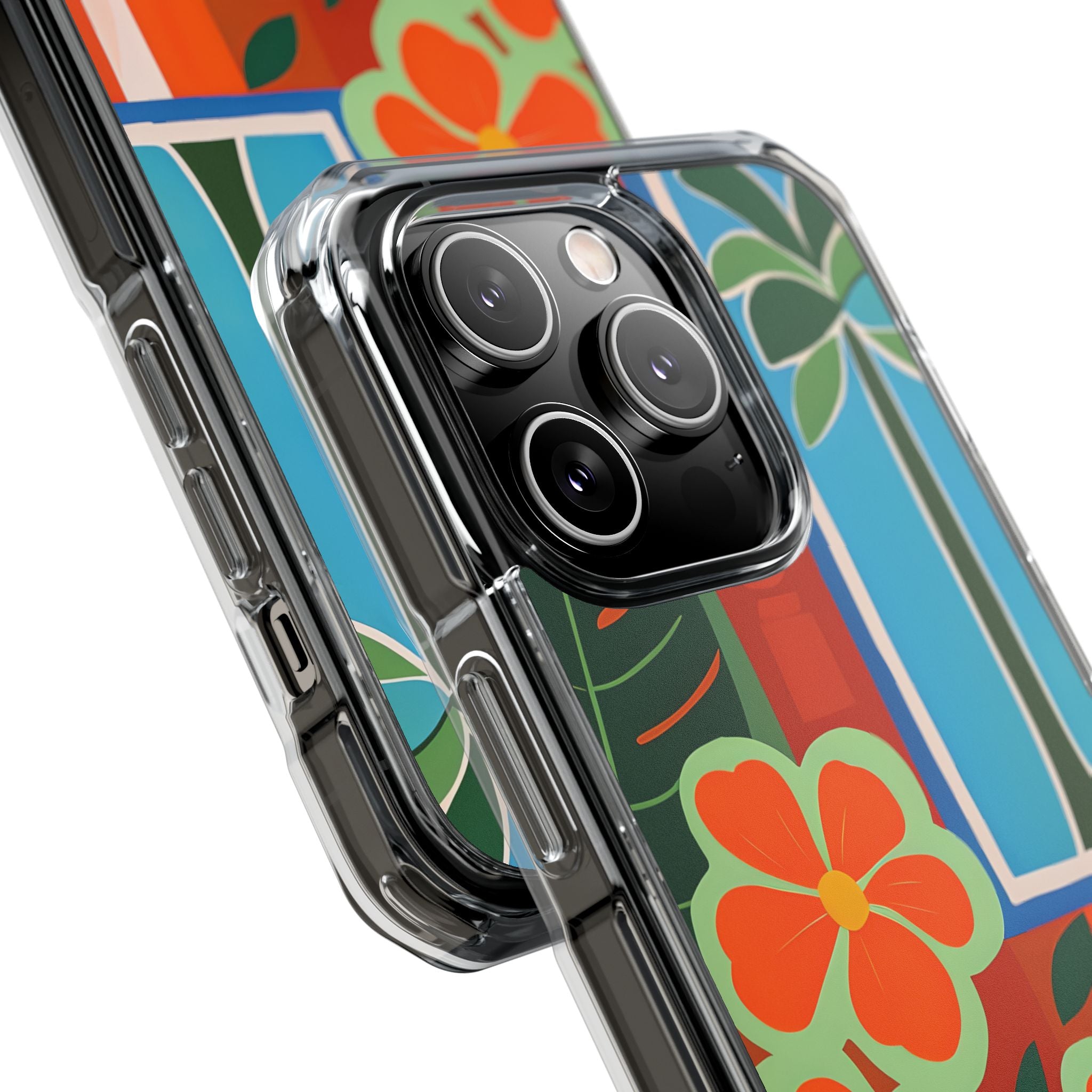 Vivid Jungle Collage · Impact etui na telefon dla iPhone · MagSafe