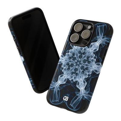 Blue Tough Phone Case for iPhone - Glacial Smoke Crown