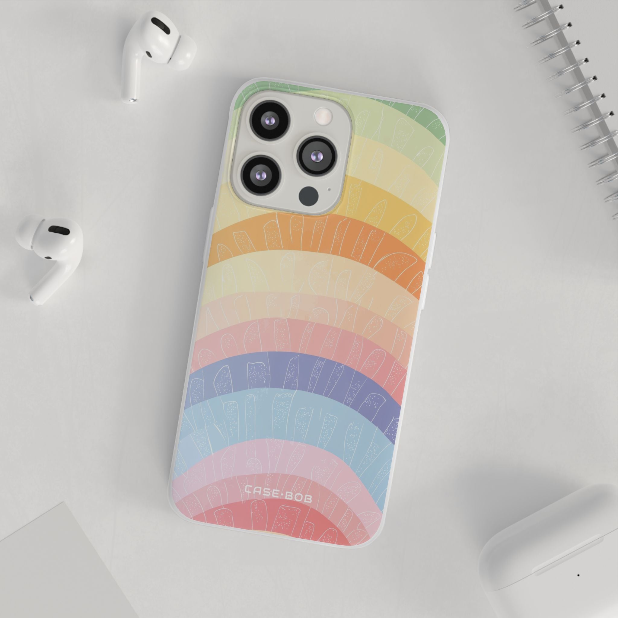 Pastell Regenbogen Bänder iPhone 13 Pro - Soft