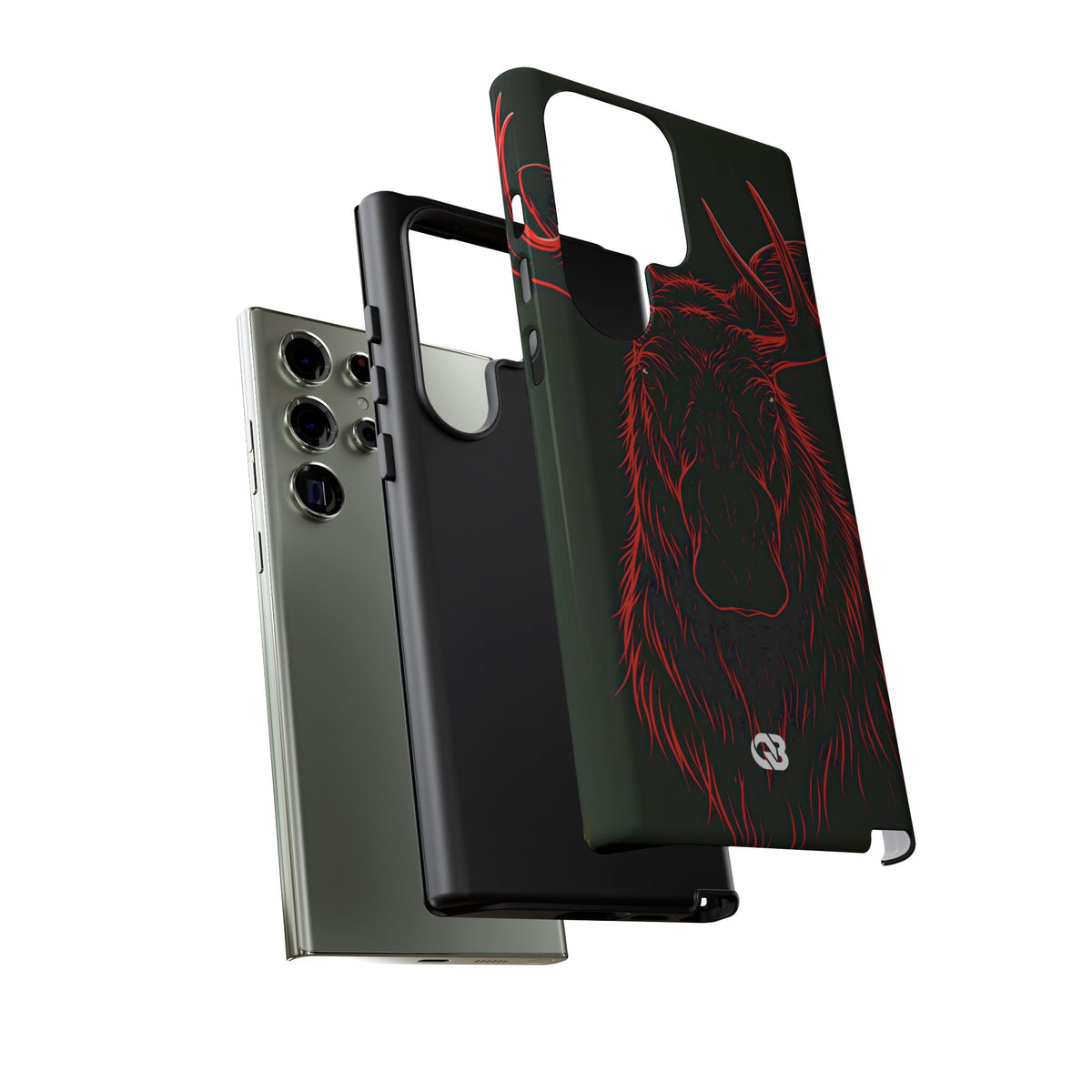 Nordic Moose Contour · Tough Phone Case for Samsung · Red