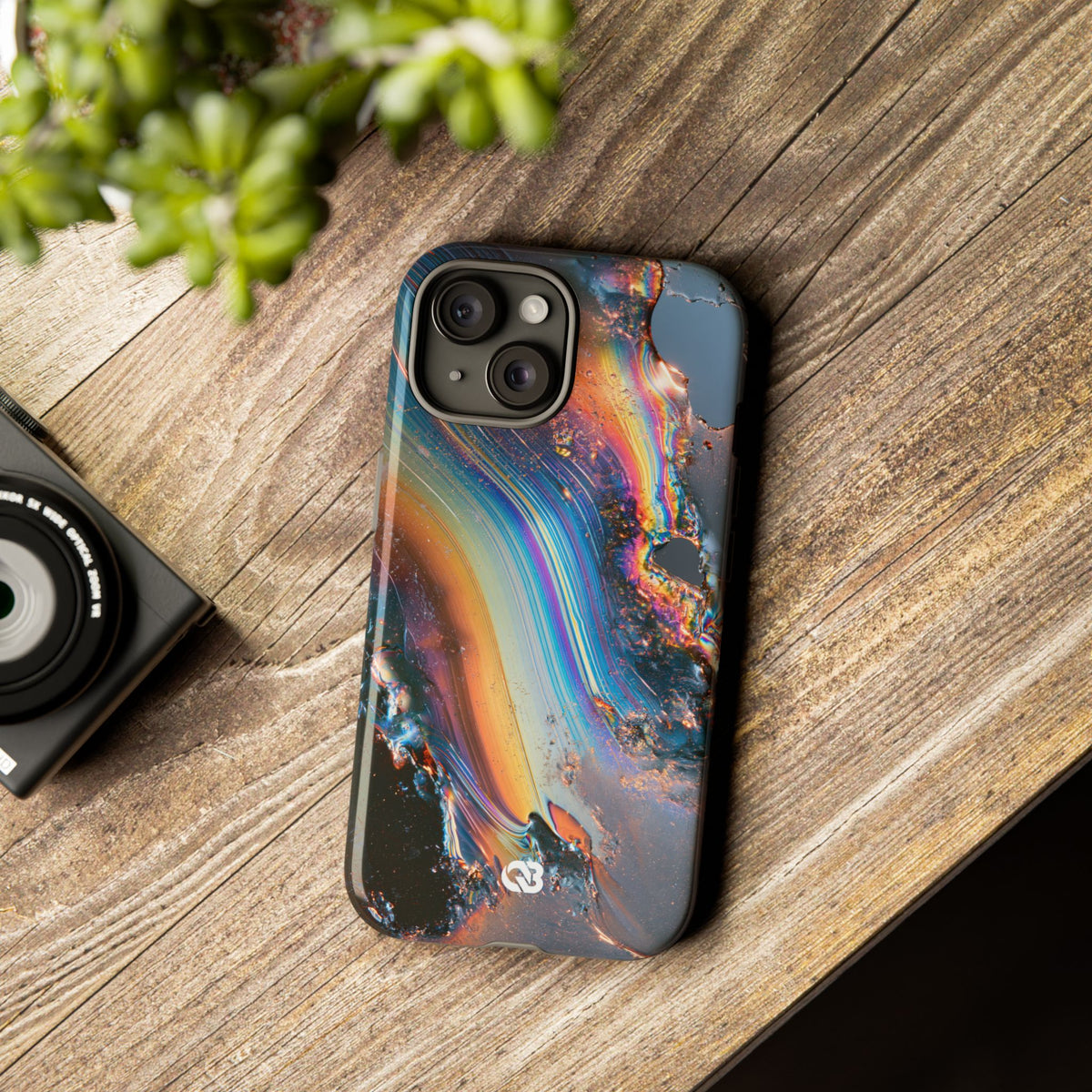 Prismatic Aura Flow · Tough Phone Case for iPhone · Blue