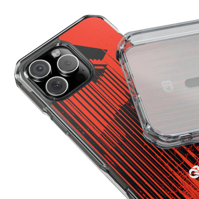 Red Impact MagSafe Phone Case for iPhone - Crimson Brutalist Distortion