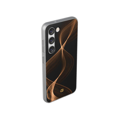 Brown Lite Phone Case for Samsung - Copper Silk Wave