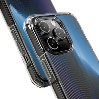 Blue Impact MagSafe Phone Case for iPhone - Indigo Distortion Wave